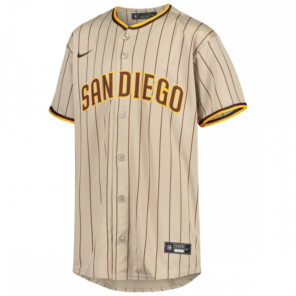 San Diego Padres Youth Alternate Replica Team Jersey - Sand/Brown-Pro Kit Vault | Brand New 26/27 Sports Jerseys